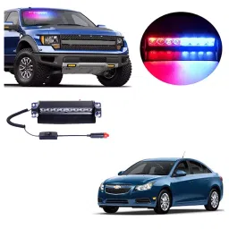 Cartronics 8 LED  Red Blue  Police Flasher Light for Chevrolet Cruze-37