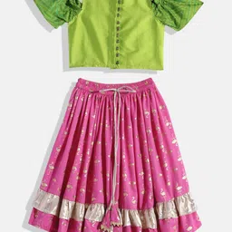 Twisha Girls Solid Top with Skirt-image-22