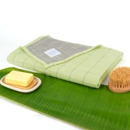 Doctor Towels BanaDouble Cloth Checks Candy Green Bath Towel-29