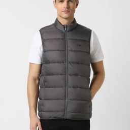 Peter England Grey Regular Fit Quilted Quilted Jacket-picture-29