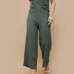 Code by Lifestyle Olive Textured Trousers-picture-18