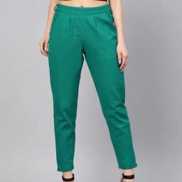 Jaipur Kurti Grass Green Solid Pants-image-66