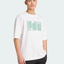 Adidas White Cotton Loose Fit Printed Sports T-Shirt-picture-37