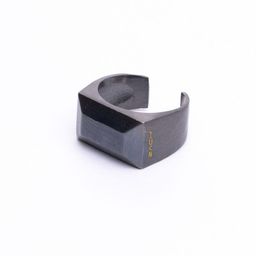 ZACH Black Cube Rhodium Ring-image-8