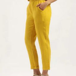 United Colors of Benetton Yellow Casual Trousers-image-22