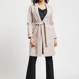 Fablestreet Beige Acrylic Relaxed Fit Coat-image-33