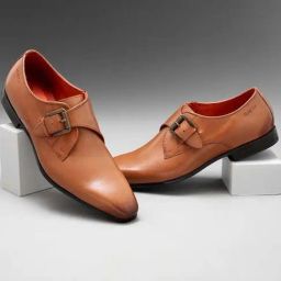 Ruosh Men's The King Tan Monk Shoes-image-98