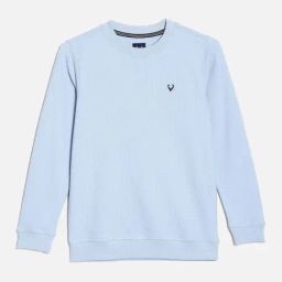 Allen Solly Boys Blue Solid Full Sleeves Sweatshirt-image-53