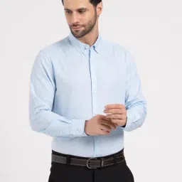 Red Tape Light Blue Cotton Solid Relaxed Fit Shirt-picture-46