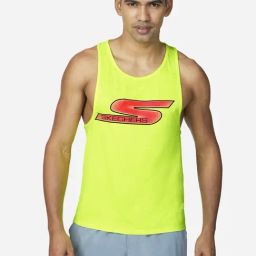 Skechers Yellow Regular Fit Gym Vest-image-6