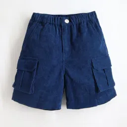 Cherry Crumble By Nitt Hyman Kids Navy Solid Shorts-image-16