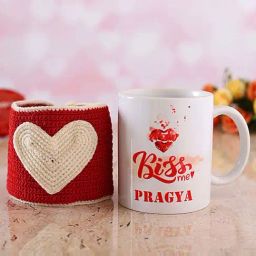 FNP Multicolor Ceramic Personalised Name Mug In Love Cover Combo (325ml) - Set of 2-9
