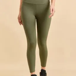 Sweet Dreams Olive Green High Rise Sports Tights-image-35