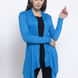 KLOTTHE Women Blue Solid Tie-Up Shrug-46