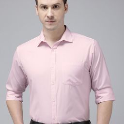 Park Avenue Self Design Slim Fit Textured Formal Shirt-image-7