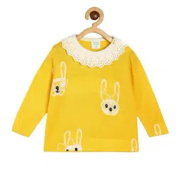 MINIKLUB Kids Peach & Green Cotton Printed Full Sleeves Sweatshirt-image-8