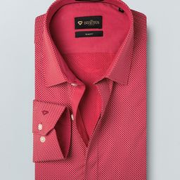 INVICTUS Men Red & White Slim Fit Printed Casual Shirt-picture-5