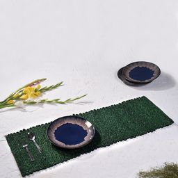 Unravel India Olive Green Sabai Grass Table Runner-31