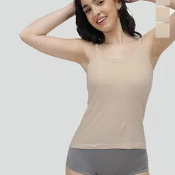 AMUL COMFY Pack Of 4 Pure Cotton Camisoles-image-15