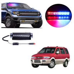 Cartronics 8 LED  Red Blue  Police Flasher Light for Chevrolet Tavera-image-88