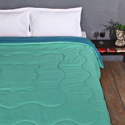 STELLAR HOME Green & Blue Reversible Double Bed 180 GSM AC Comforter-12