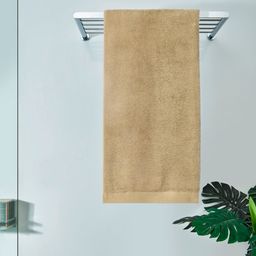 DDecor Unisex Beige Solid 600 GSM Cotton Bath Towel-73