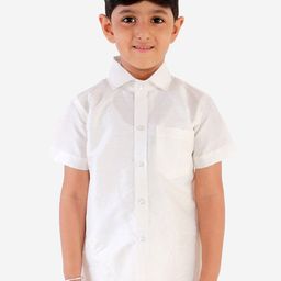 VASTRAMAY Boys White Casual Shirt-image-26