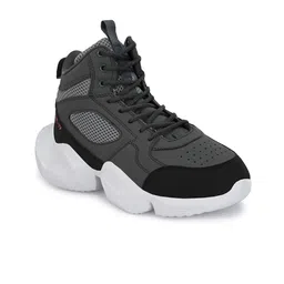 OFF LIMITS Men Grey Mesh High-Top Training or Gym Non-Marking Shoes-picture-11