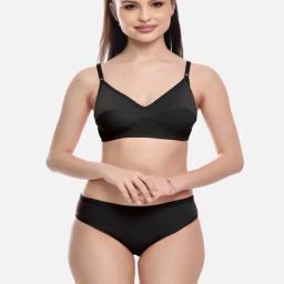 FIMS: Fashion is my Style Black Cotton Lingerie Set-image-78