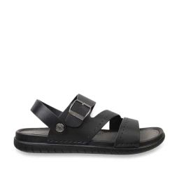 Da Vinchi by Metro Men's Black Back Strap Sandals-image-99