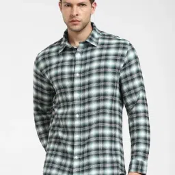 SELECTED HOMME Green Regular Fit Check Shirt-image-66