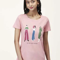 Honey by Pantaloons Pink Cotton Printed T-Shirt-picture-30