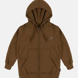 Kiddopanti Kids Brown Solid Full Sleeves Hooded Sweatshirt-image-57