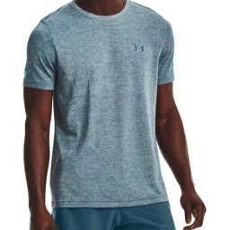 Under Armour Blue Regular Fit Self Pattern Sports T-Shirt-image-30