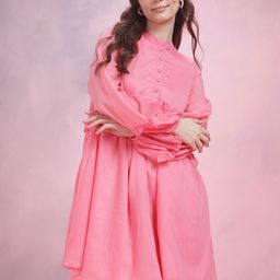 DressBerry Puff Sleeve Ruffled A-Line Dress-picture-30