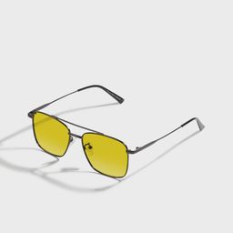 SAM & MARSHALL Unisex VEIN Sunglasseses 400% UV Protection VEIN_GUN_METTAL_YELLOW_2934-55