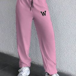 TABADTOD Women Typography Printed Relaxed Fit Joggers Track Pants-picture-43