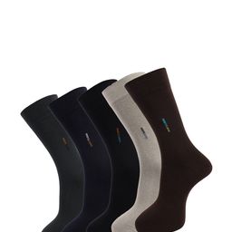 Dollar Socks Men Pack Of 5 Assorted Patterned Cotton Above Ankle-Length Socks-18
