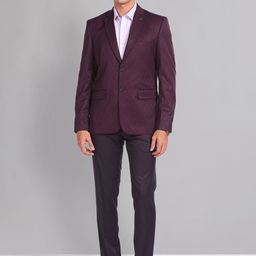 AD By Arvind Tailored Fit Self Design Jacquard Single-Breasted 2 Piece Formal Suit-14