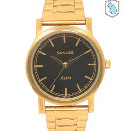 Sonata Men Black Analogue Watch 77049YM02C-53
