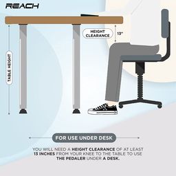 Reach Mini Bike Digital Pedal Exerciser | Home Exercise Equipment | Mini Cycle for Home Workout with Fixing Strap, Adjustable Resistance & LCD Display | for Light Exercise & Physiotherapy at Home image 3