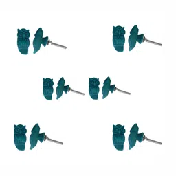 Indianshelf 6-Pcs Green GlossyResin Knobs-19