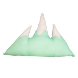 Little By Little Elle The Mountain Organic Cotton Plush  Pillow - Mint-21