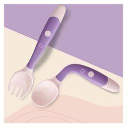 Bembika Baby Training Twist Spoon and Fork Set - Purple-11