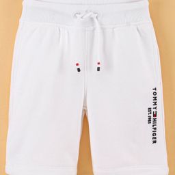 Tommy Hilfiger Brand Name Print Shorts - White-image-66