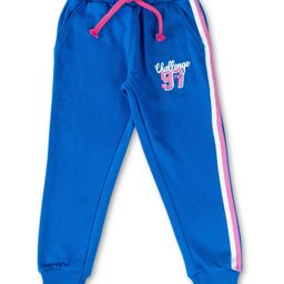 JusCubs Placement Text Printed & Side Tape Embellished  Joggers - Royal Blue-picture-41