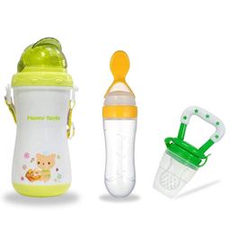 Chinmay Kids Soft Straw Feeding Sipper Anti Spill for Kids With Fruit Feeder And Soother - Made of Food-Grade Material, 100% free of BPA (Green-Yellow-Green)-image-60
