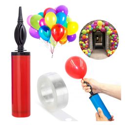 Zyozi Balloon Pump Hand Held Portable Air Pump Inflator Air Pump with 1 pcs (16ft) Balloon Arc for Balloons-14