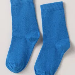 Mustang Cotton Knit Mid Calf Length Solid Color Socks - Royal Blue-picture-33