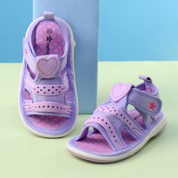 Cute Walk by Babyhug Velcro Closure Sandals - Purple-picture-5